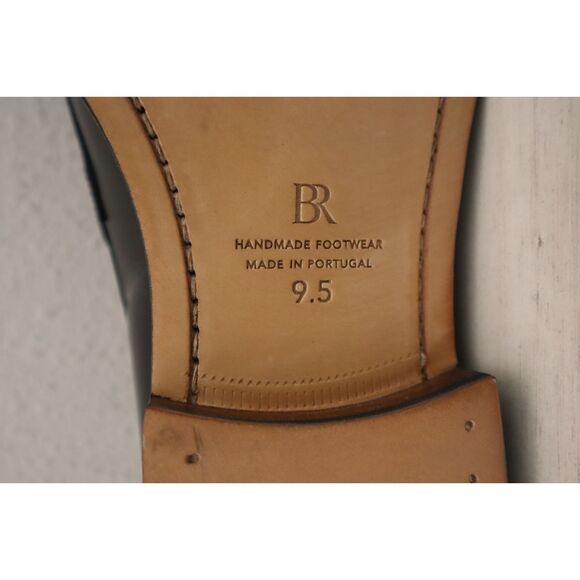 Banana Republic 574359-001 Men's Sz 9.5 Black Leather Amir Penny Loafers - Picture 7 of 10